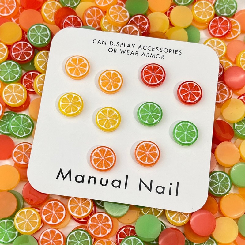 20pcs 3D Mini Simulated Food L - Nail Art Orange recension och pris