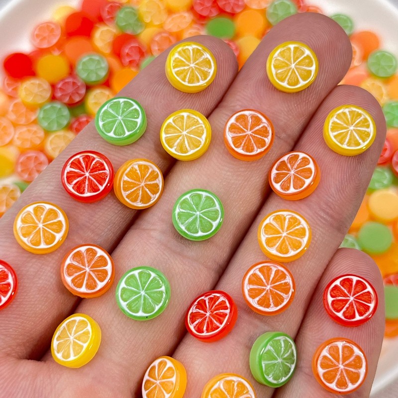20pcs 3D Mini Simulated Food L - Nail Art Orange recension och pris
