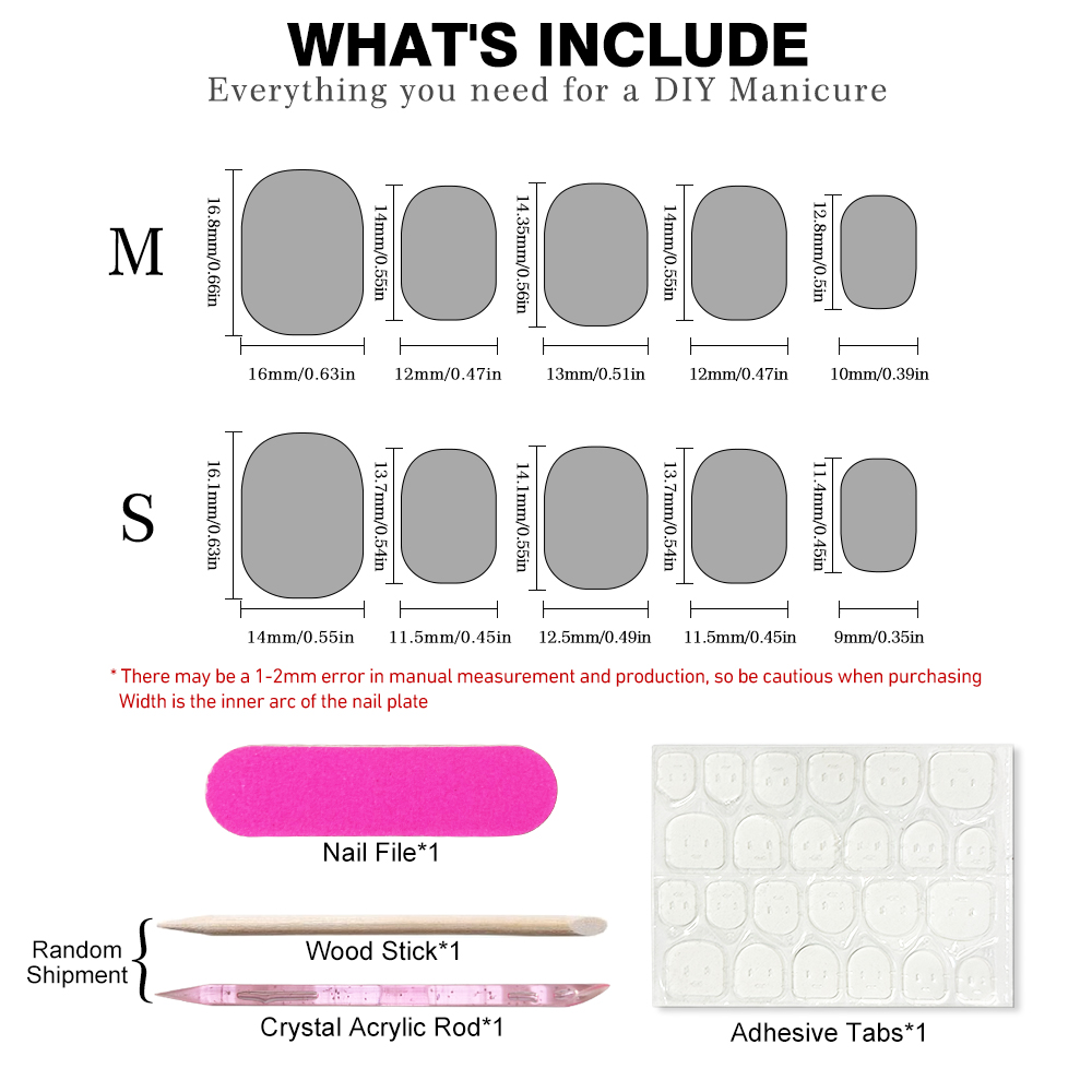 10pcs Short Summer Colorful Ge - Nail Art Press On recension och pris