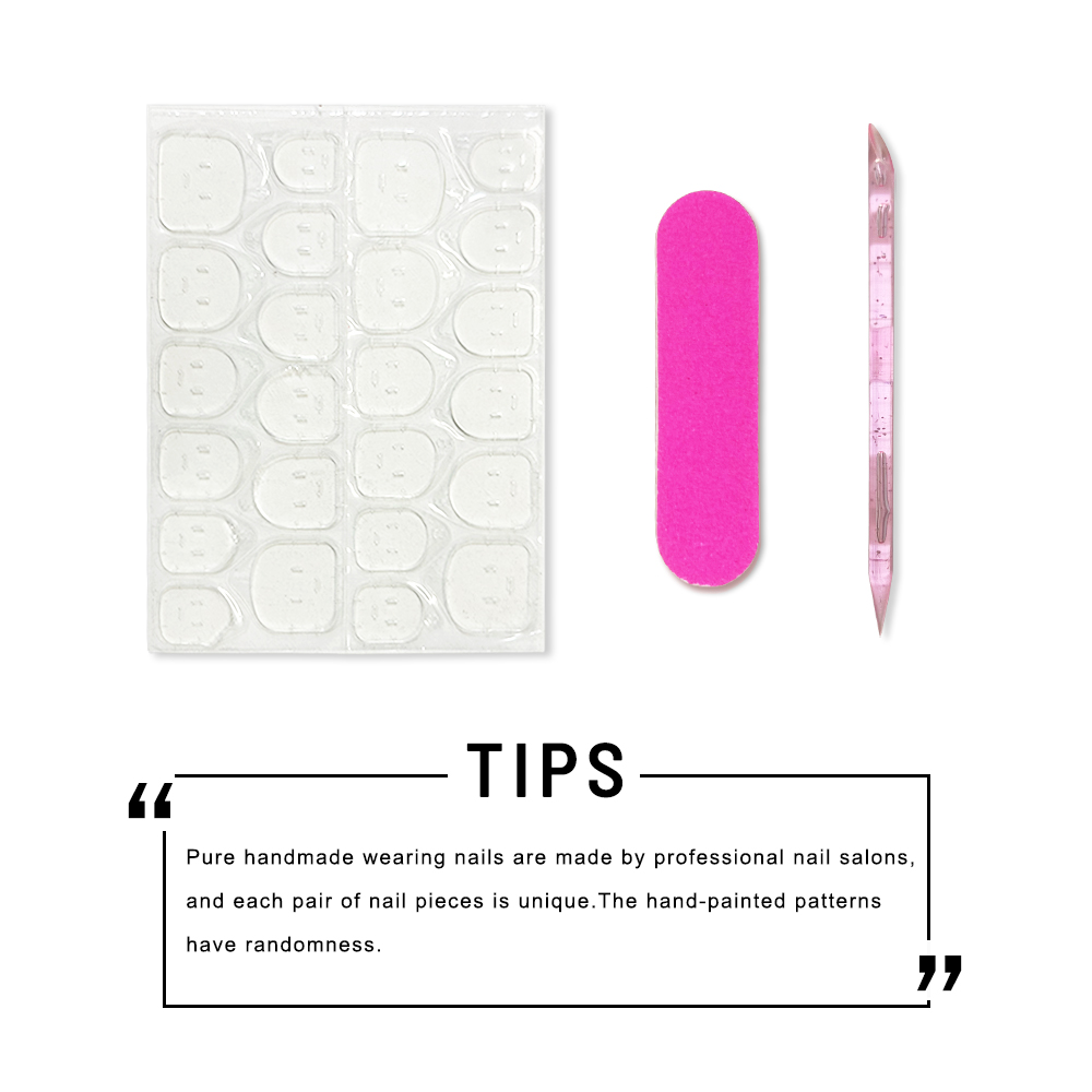 10pcs Short Summer Colorful Ge - Nail Art Press On recension och pris