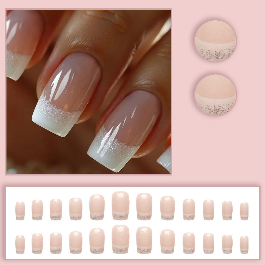 24pcs/set Medium Square Fake N - Nail Art Press On recension och pris