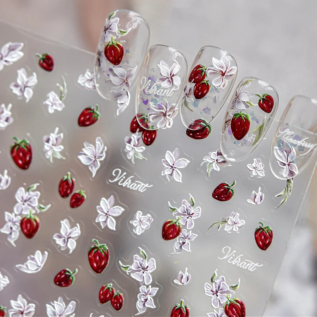 Strawberry Toast Bowknot Daisy - Nail Art Orange recension och pris