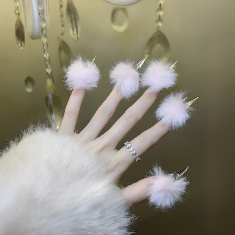 Handmade Long Cat Claw Press o - Nail Art Press On recension och pris