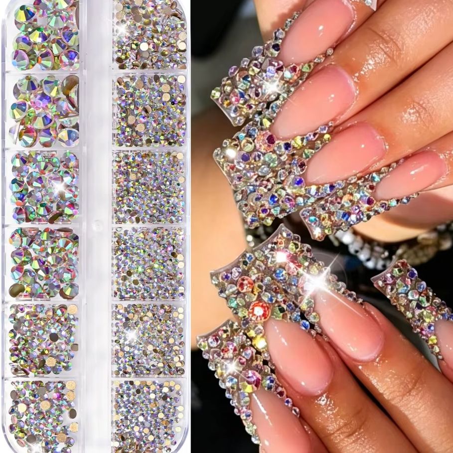 12grids 3D Flashy AB Round Cry - Nail Art Valentines Day recension och pris