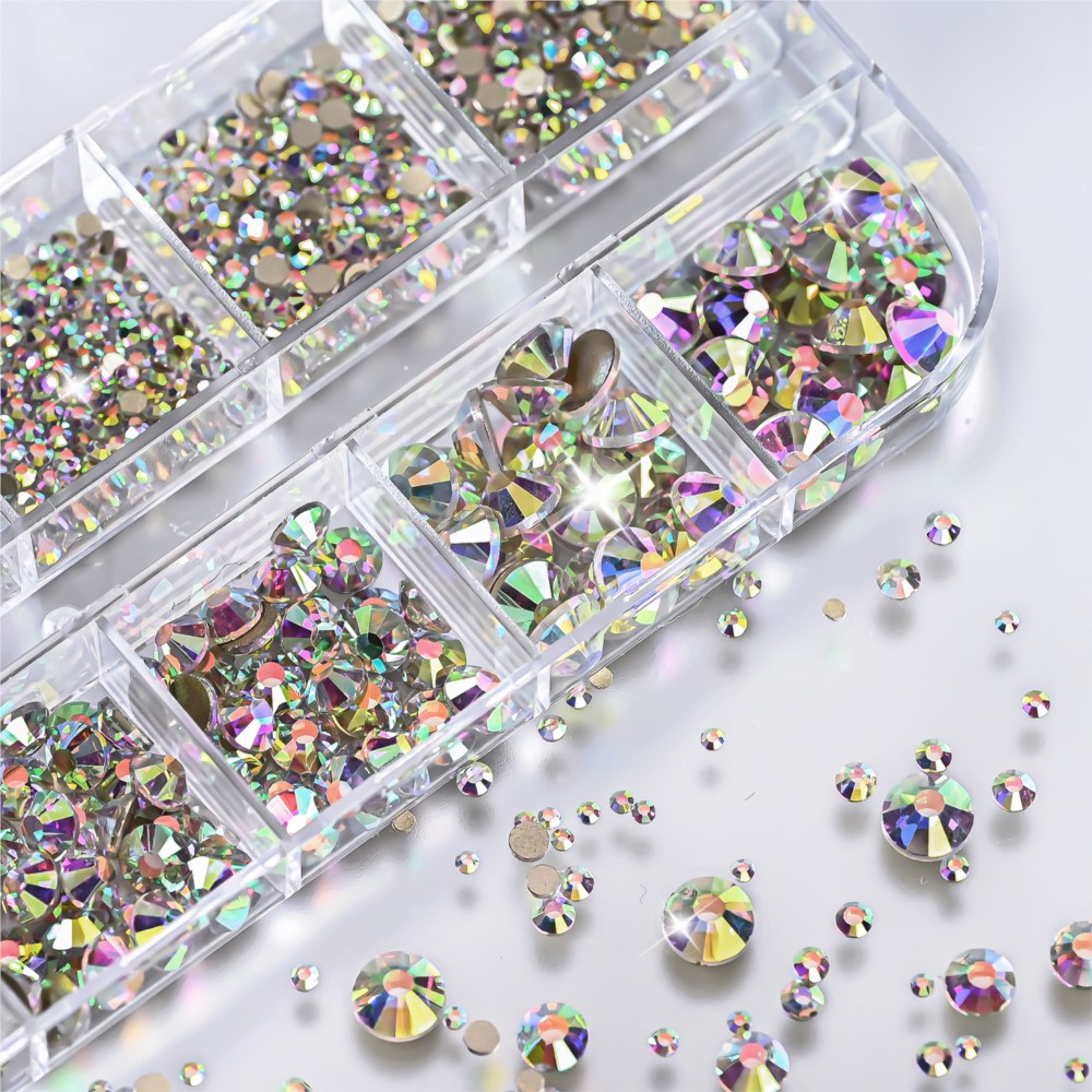 12grids 3D Flashy AB Round Cry - Nail Art Valentines Day recension och pris