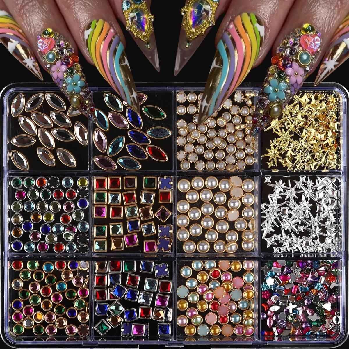 1Box Light Luxury Shinny Nail  - Nail Art Valentines Day recension och pris