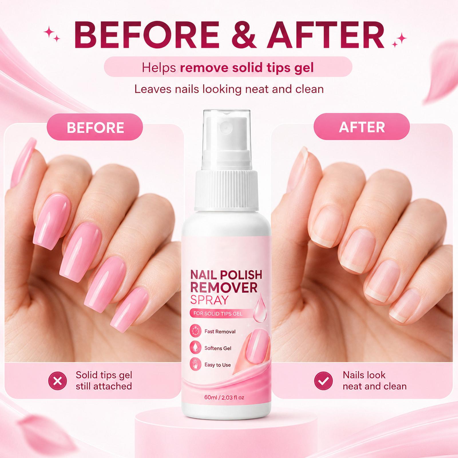 60ml Nail Remover Spray For Pr - Nail Art Press On recension och pris
