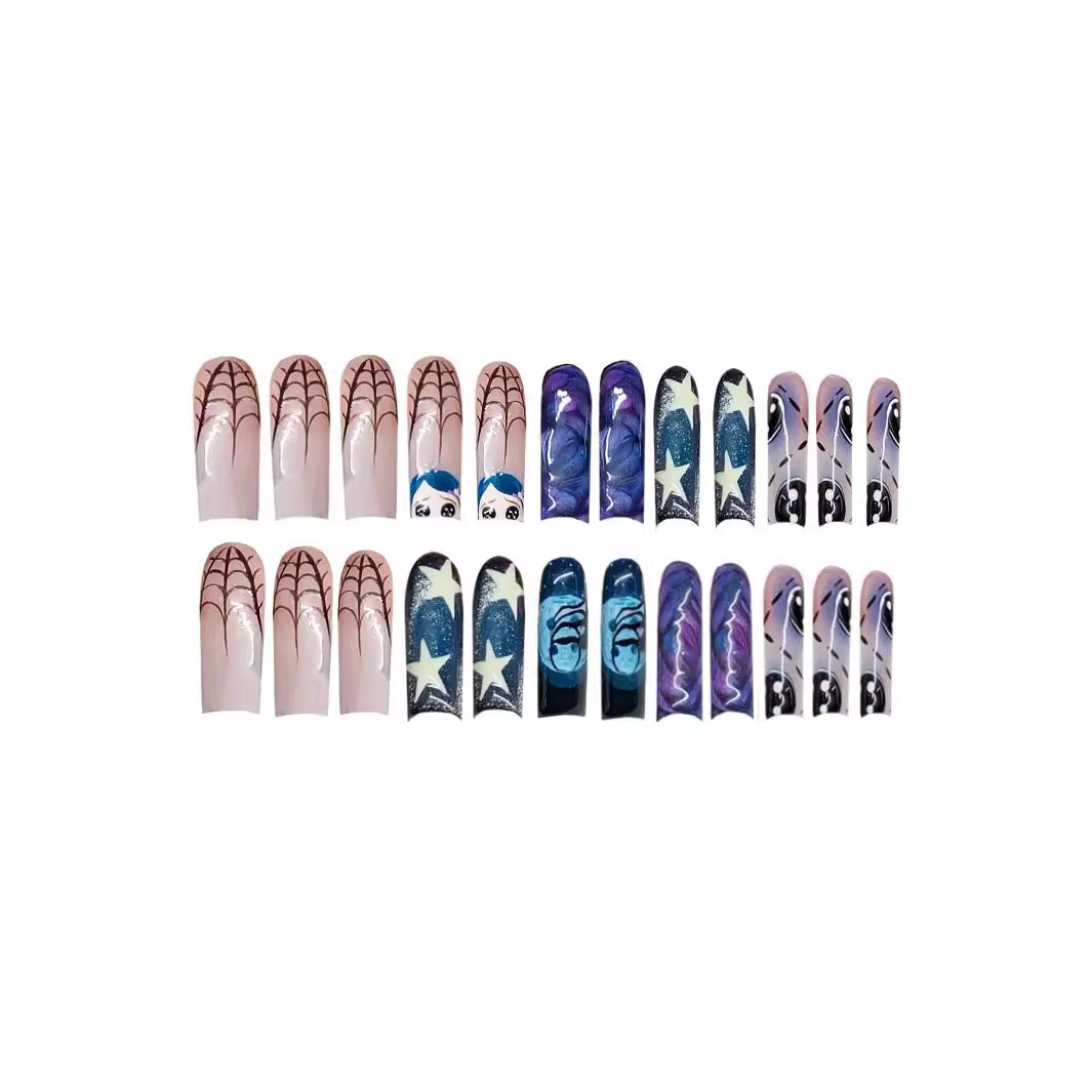24pcs Y2k Star Graffiti Press  - Nail Art Press On recension och pris