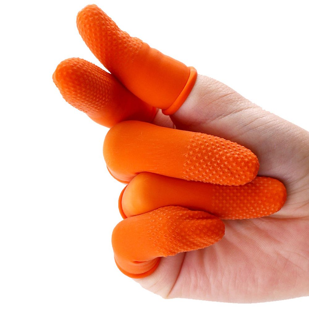 100PCS Reusable Fingertip Prot - Nail Art Orange recension och pris