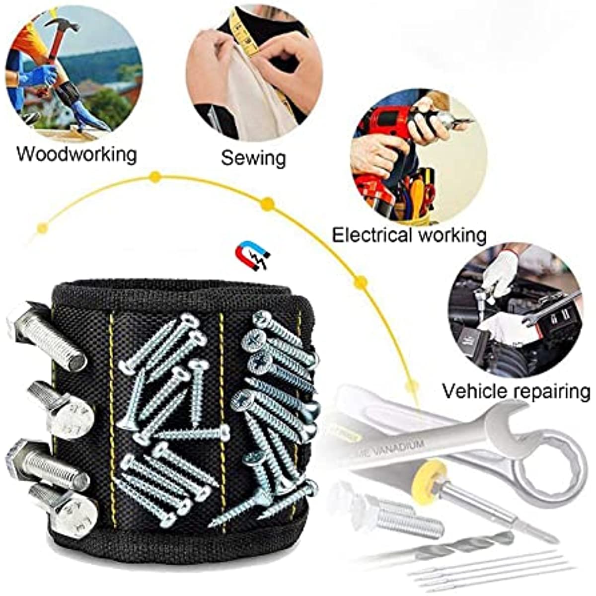 Strong Magnetic Wristband Port - Nail Drill Machine recension och pris
