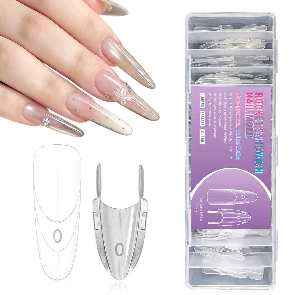 120Pcs Sandwich Nail Mold Clea - Nail Art Ombre recension och pris